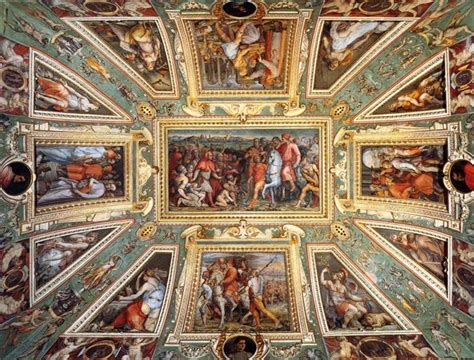 Ceiling decoration, various painted elements of ceiling, библиотека мечты. Ceiling decoration Palazzo Vecchio, Florence, 1556 - 1558 ...