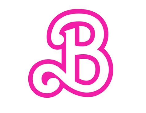 Barbie B Logo In Barbie Pink Svg Jpeg Eps Png Ai Files Etsy
