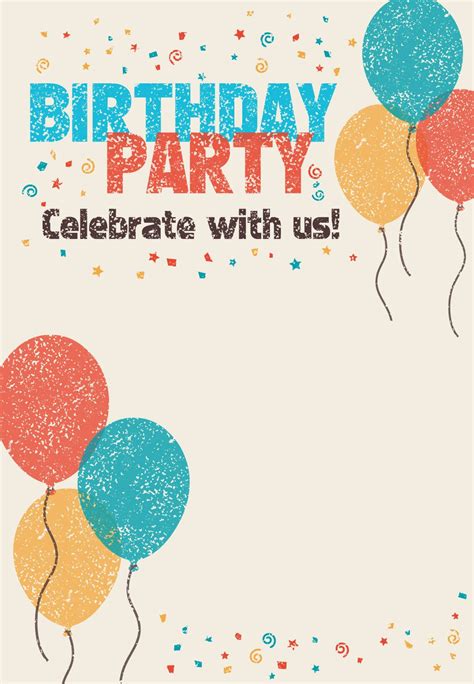 Free Printable Birthday Invitation Cards For Adults
