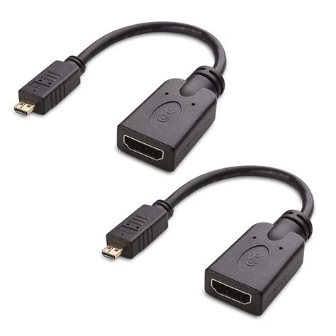 Cable Matters 2 Pack Micro Hdmi To Hdmi Adapter Hdmi To Micro Hdmi