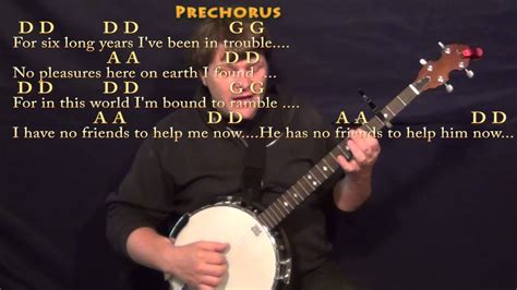 Man Of Constant Sorrow Banjo Cover Lesson With Chordslyrics Youtube