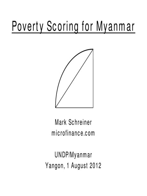 Presentation Poverty Scoring For Myanmar Pdf Poverty Poverty