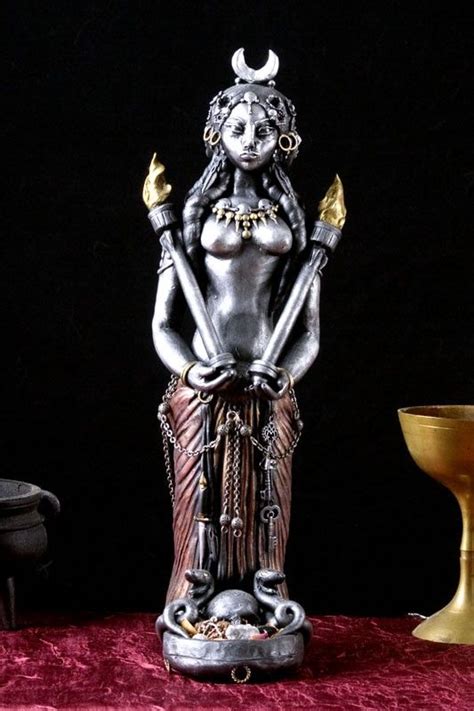 What A Beautiful Hecate Statue Made From Polymer Clay Hekate Hecate