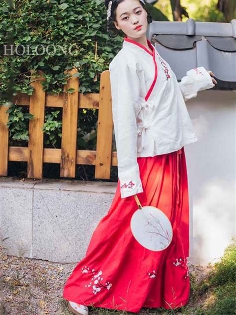 Outfits Chinese Orient Asian Clothes Ruqun Ru Dresses Embroidered Women