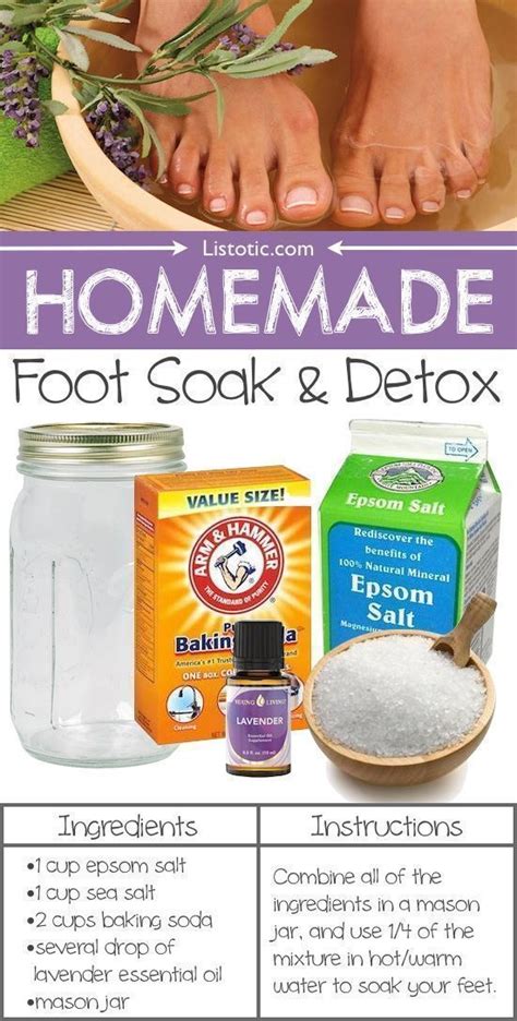 Diy Homemade Detox Foot Soak Recipe Made With Essential Oils Baking