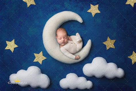Moon Digital Backdrop For Newborn Photography Newborn Etsy
