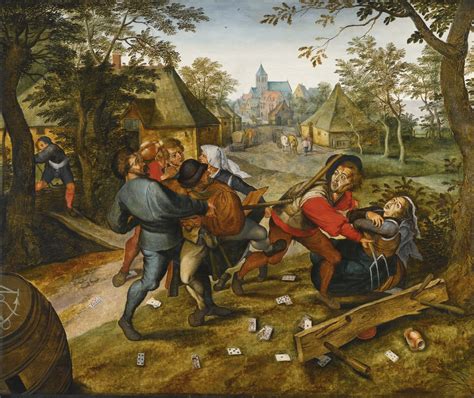 Pieter Brueghel The Younger The Peasants Brawl La Rixe Des Paysans