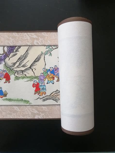 Chinese Painting And Calligraphy On A Silk Backing Scroll Etsy