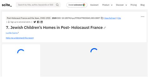 7 Jewish Childrens Homes In Post Holocaust France Scite Report