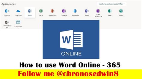 🛑how To Use The Word Online Office 365 Youtube