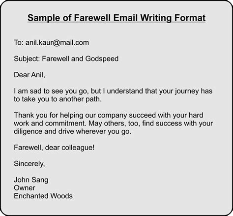 Email Writing Format Samples