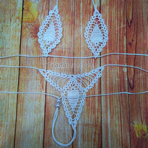 Teardrop G String Bikini Crochet Extreme Micro Bikini By Etsy