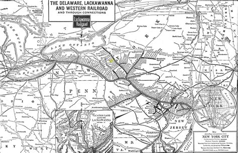 Delaware Lackawanna And Western Railroad System As It Was In 1932 R
