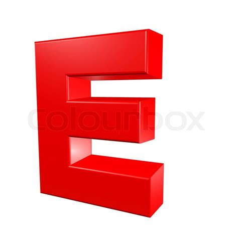 Is in good hands with red e ag. Red alphabet - E | Stock Photo | Colourbox