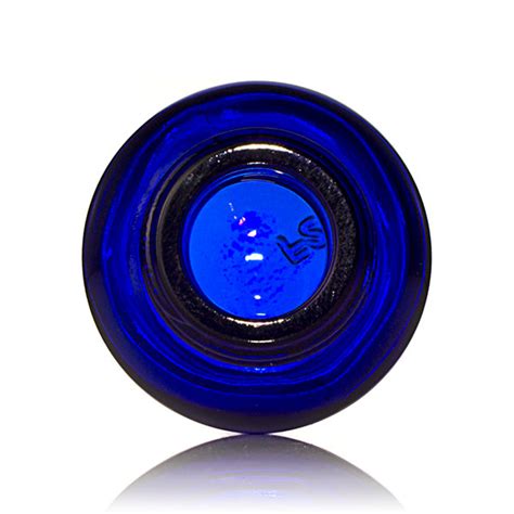 1oz Cobalt Blue Big Bead Boston Round Glass Bottle 20 400 Neck Info