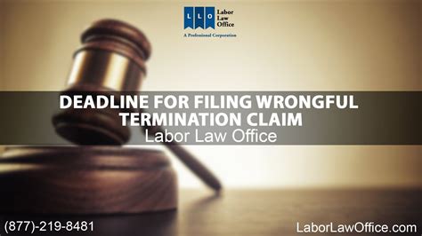 Employees who are engaged in manual labour, regardless of salary. Deadline for Filing Wrongful Termination Claim | Labor Law ...