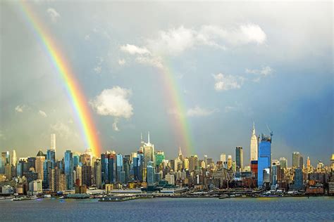 Double Rainbow Over New York City Photograph By Regina Geoghan Fine