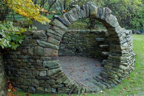 O Garden Archway Dry Stone Backyard Landscaping