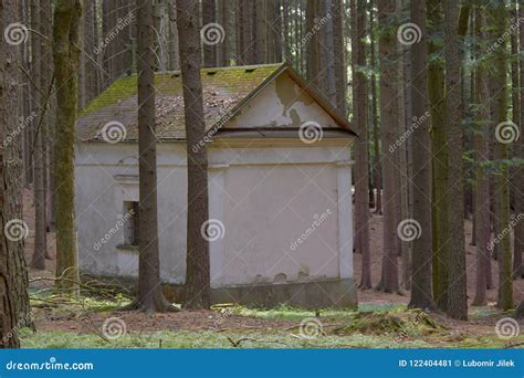 Christian Chapel In The Middle Of Summer Forest Stock Image Image Of