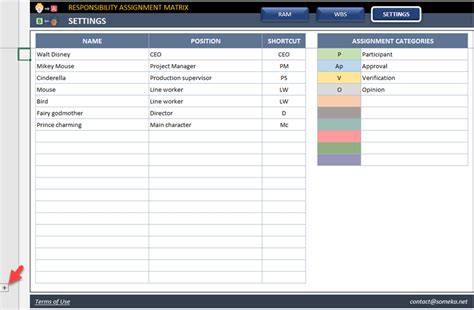 Responsibility Assignment Matrix Excel Template I Raci Chart