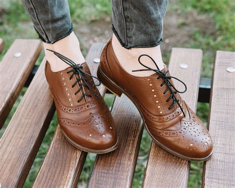 Choco Brown Oxfords Womens Brogues Oxfords For Women Brown Leather