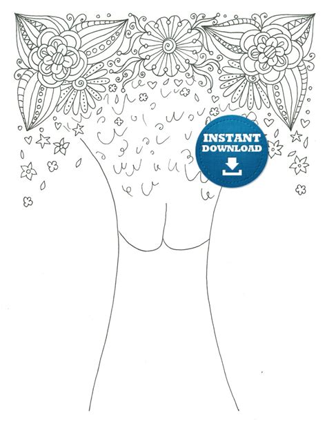 Instant Download Vagina Coloring Book Naughty Adult Coloring Etsy