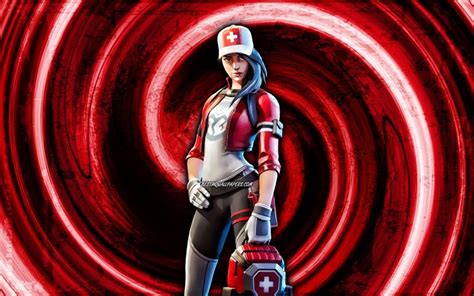 Download Wallpapers K Remedy Red Grunge Background Fortnite Vortex Fortnite Characters
