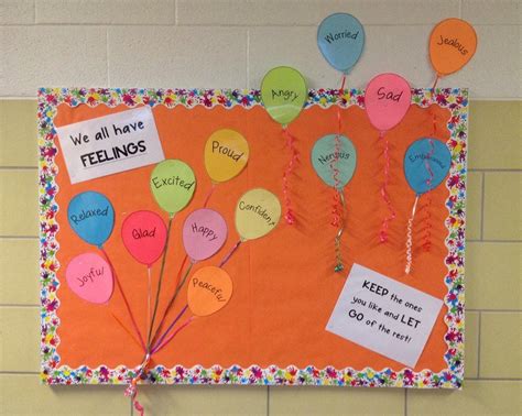 School Counseling Bulletin Board We All Have Feelings Keep The Ones
