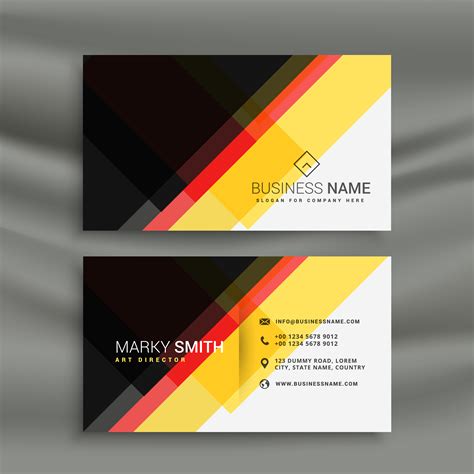 Unlimited downloads of creative business card templates & designs. yellow red and black creative business card design ...