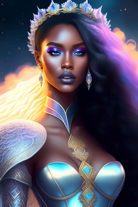 Lexica - Ice Queen kissing a fire King, intertwined with a firey ice