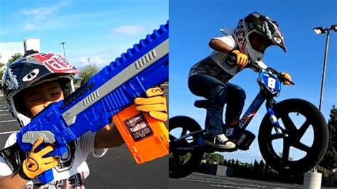 Nerf Guns And Bmx Bike Youtube