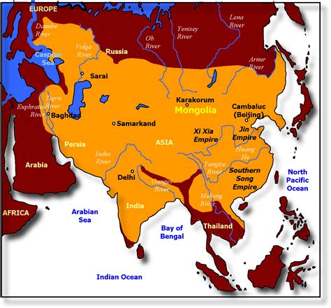 Map Of Mongol Empire Zendmen Travel Mongolia