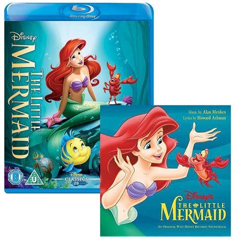the little mermaid walt disney movie and soundtrack bundling blu ray and cd amazon de dvd