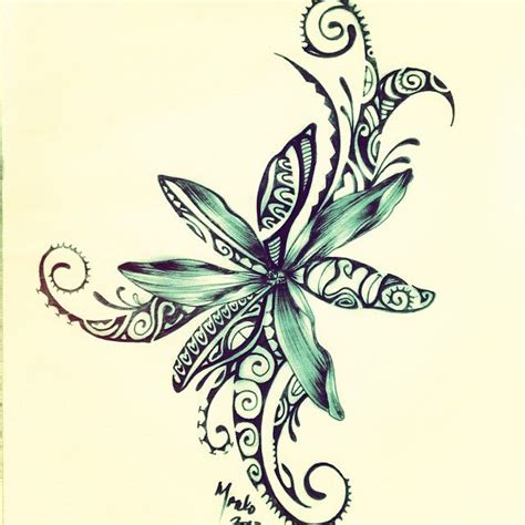 Polynesian Design Of A Tiare Flower Polynesian Tattoos Women