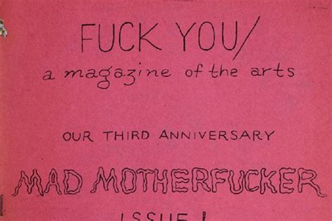 Ed Sanders Fuck You A Magazine Of The Arts Dazed