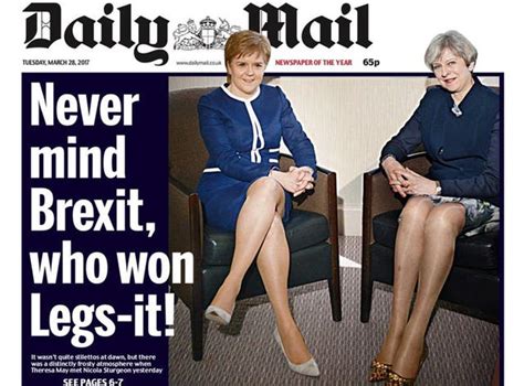 daily mail accused of appalling sexism for comparing theresa may and nicola sturgeon s legs on
