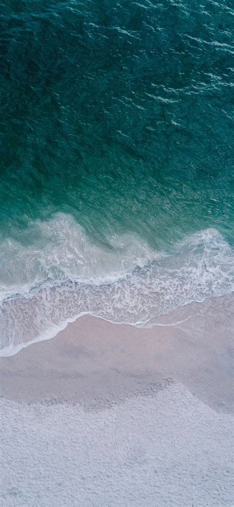 Download Iphone X Beach Calm Waves Wallpaper