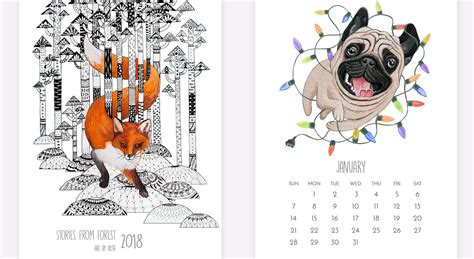 10 Creative 2018 Calendar Designs For Your Inspiration