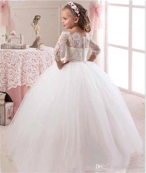 2017 Princess Girl Beauty Dresses Girls Puffy First Communion Dress
