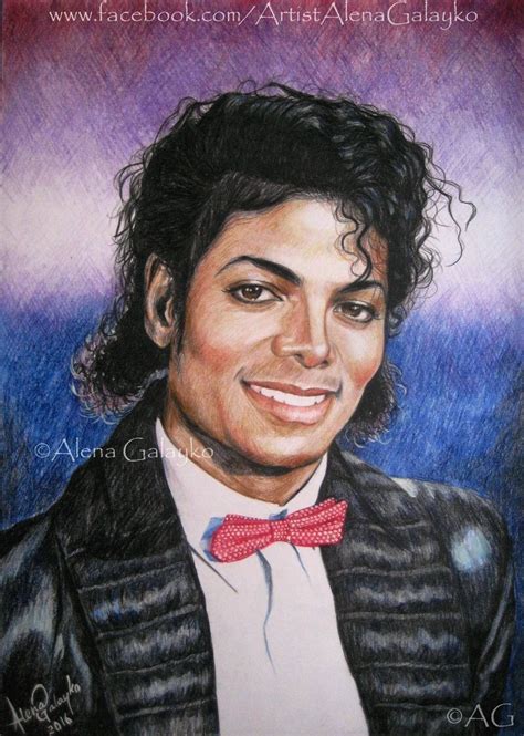 Michael Jackson Billie Jean Original Colored Pencil Drawing Etsy