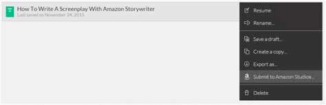 How To Write A Screenplay Using Amazon Storywriter