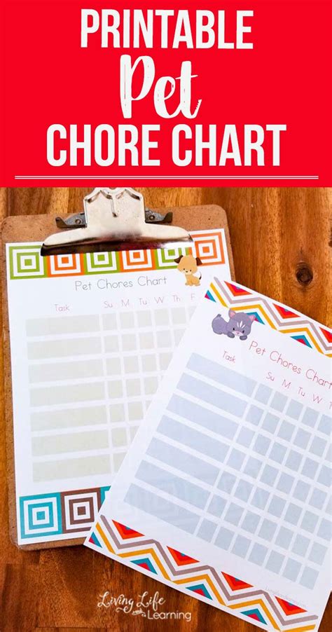 Printable Pet Chores Chart Chore Chart Kids Chores For Kids Chore Chart