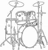 Coloring Instruments Musical Drums Colouring Instrument Drum Drawings Drawing Sets Cool sketch template