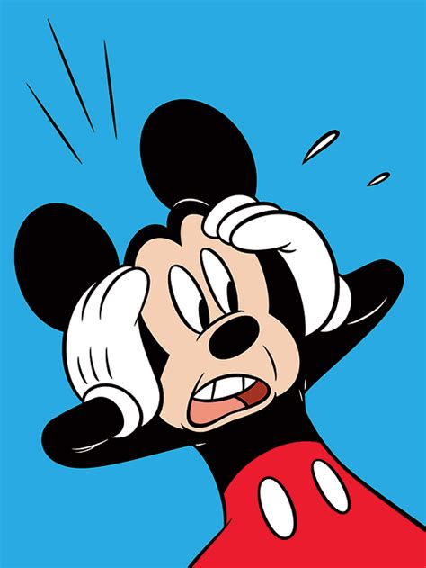 Mickey Mouse Shocked Mounted Print The Art Group