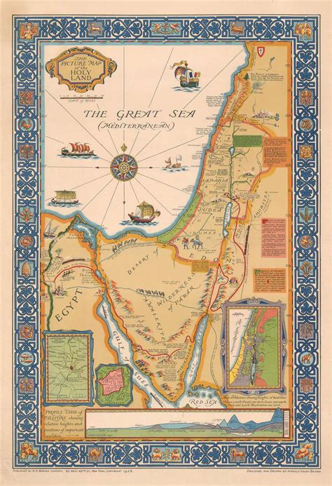 The Picture Map Of The Holy Land Geographicus Rare Antique Maps