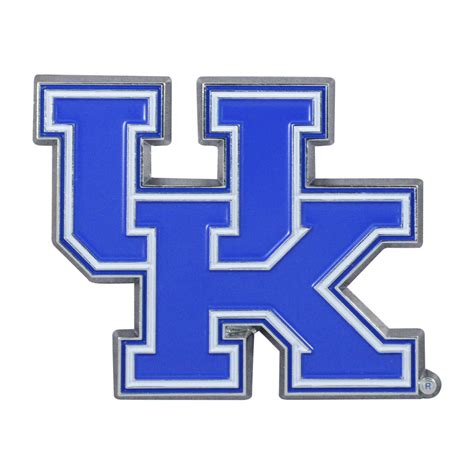 University Of Kentucky Blue Color Emblem Set Of 2 Auto Accessories