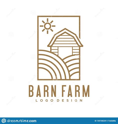 Farmhouse Logo Agriculture Vector Black Emblem Natural