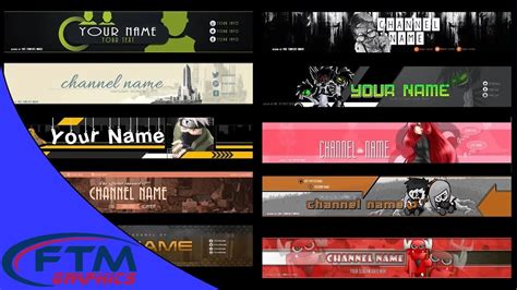 Youtube Banners Free Templates Psd Youtube