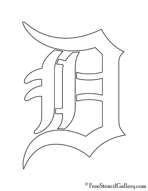 Mlb Detroit Tigers Logo Stencil Free Stencil Gallery