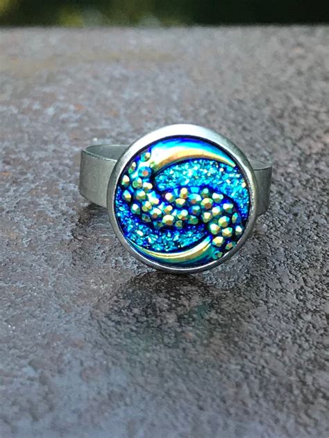 Spiral Galaxy Ring Universe Cosmic Jewelry Milky Way Space Etsy